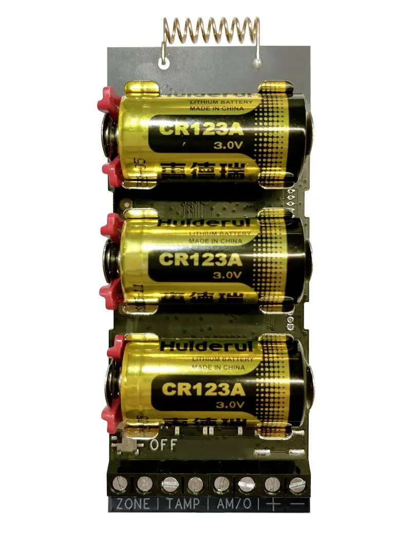 Wireless 1ch input transmitter 3.3VDC output for 3rd party low-power wireless detector 1 alarm input 3 CR123A batteries included