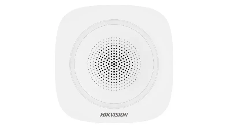 Wireless indoor sounder 90-110dB output Selectable tones for panic/intrusion/fire events 4 CR123A batteries included